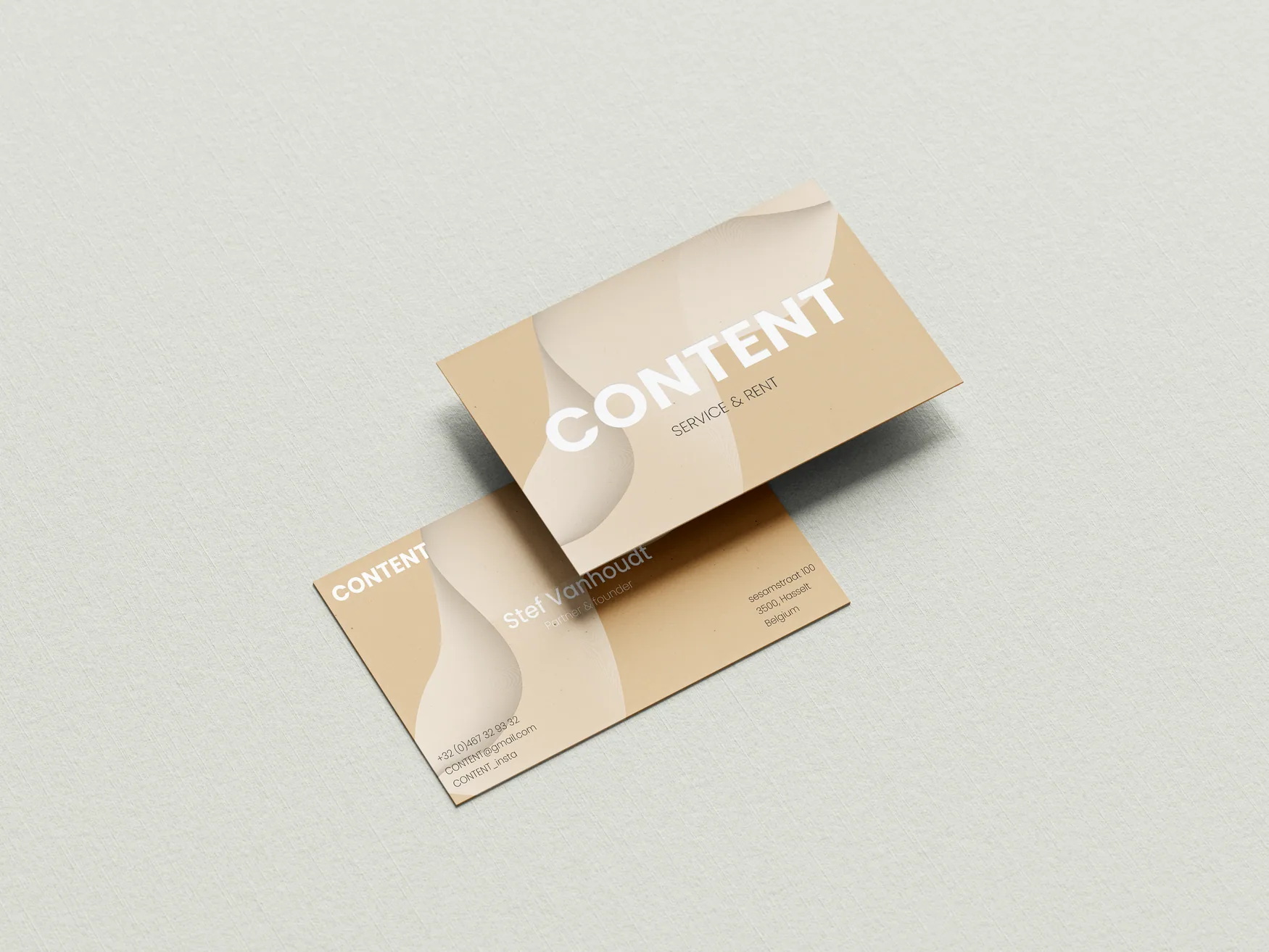 Stretchtent business cards